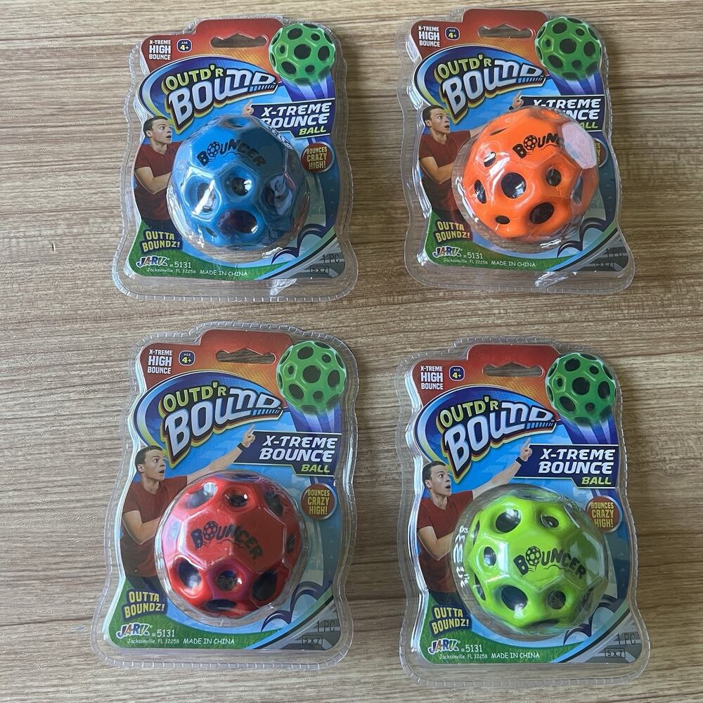 JA-RU Space Balls Extreme High Bouncing Ball & Pop Sounds Meteor set of 4